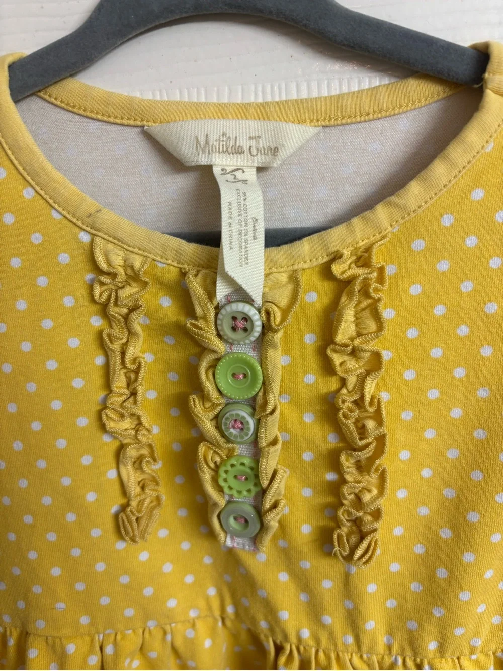 Matilda Jane Sun Flare Yellow Polka Dot Lap Dress